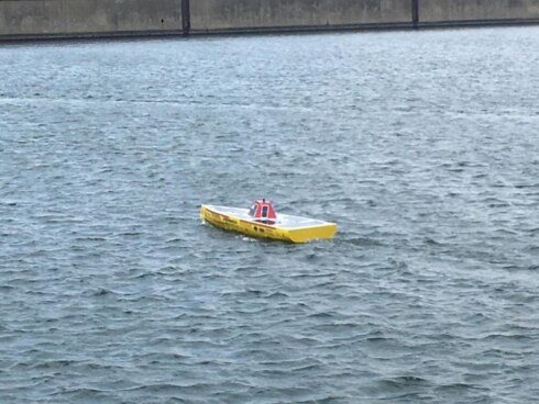 2019-04-14 00:00:00 - Met een onbemande boot de zee over