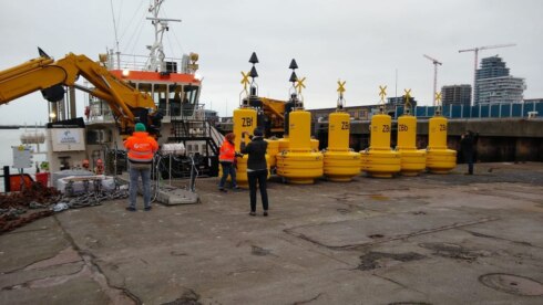 2022-01-23 00:00:00 - Start installatie zeeboerderij Colruyt in Nieuwpoort