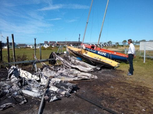 2019-09-03 00:00:00 - Brand in zeilschool veroorzaakt door sigaret